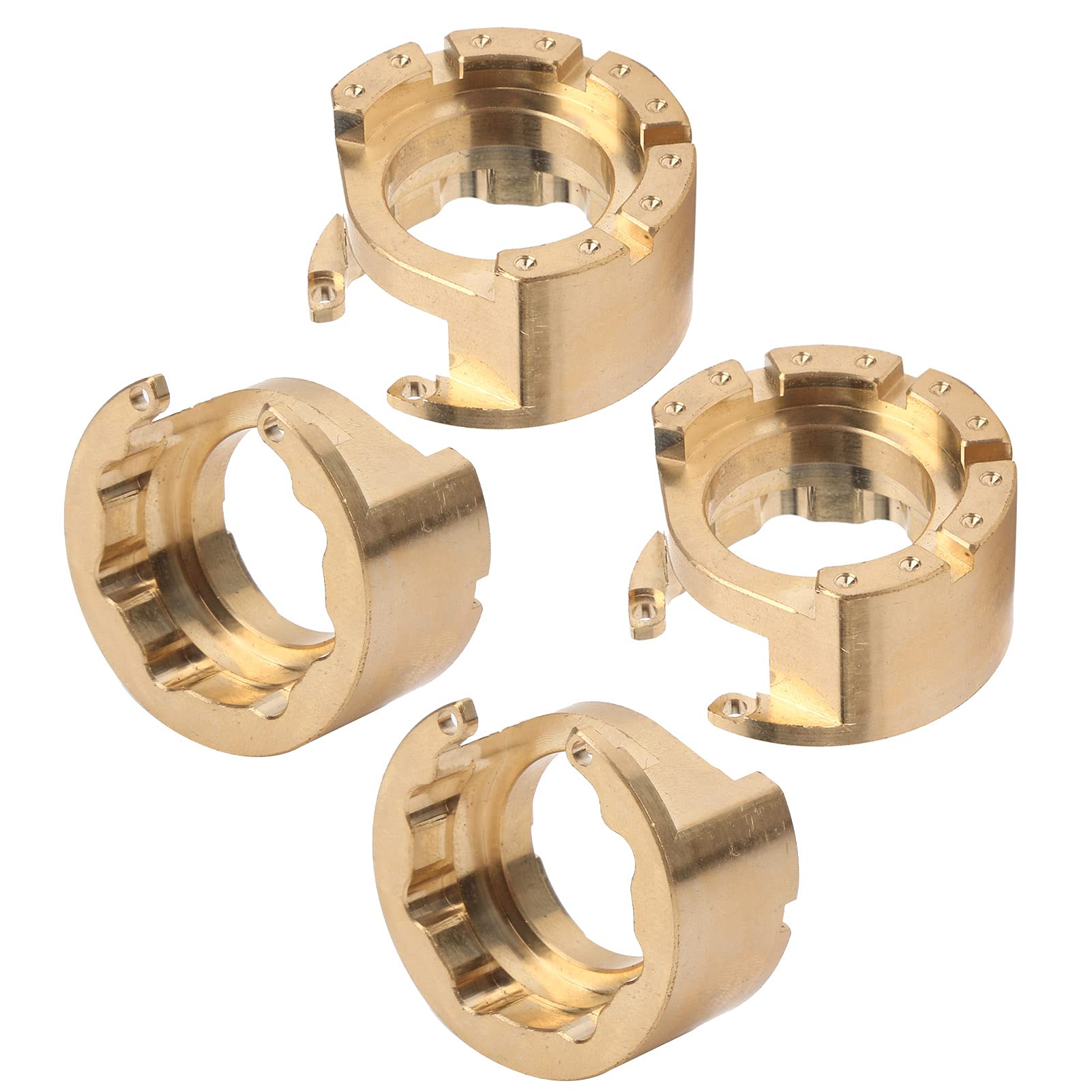 Set Contrappesi in Ottone per ‑4 RC Crawler Contrappeso Durevole per Controllo di Precisione 39 Mm Oro 2 Paia (2 paia)