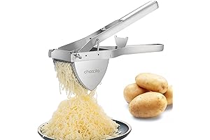 Choxila Stainless Steel Professional Potato Ricer, Textured Drum Empowers Homestyle Butter, Smooth...
