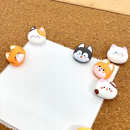 Miniatura 6 de 35 pines de empuje para gatos y perros, lindos animales, tachuelas decorativas de dibujos animados para tablero de corcho, fotos, pared, notas,