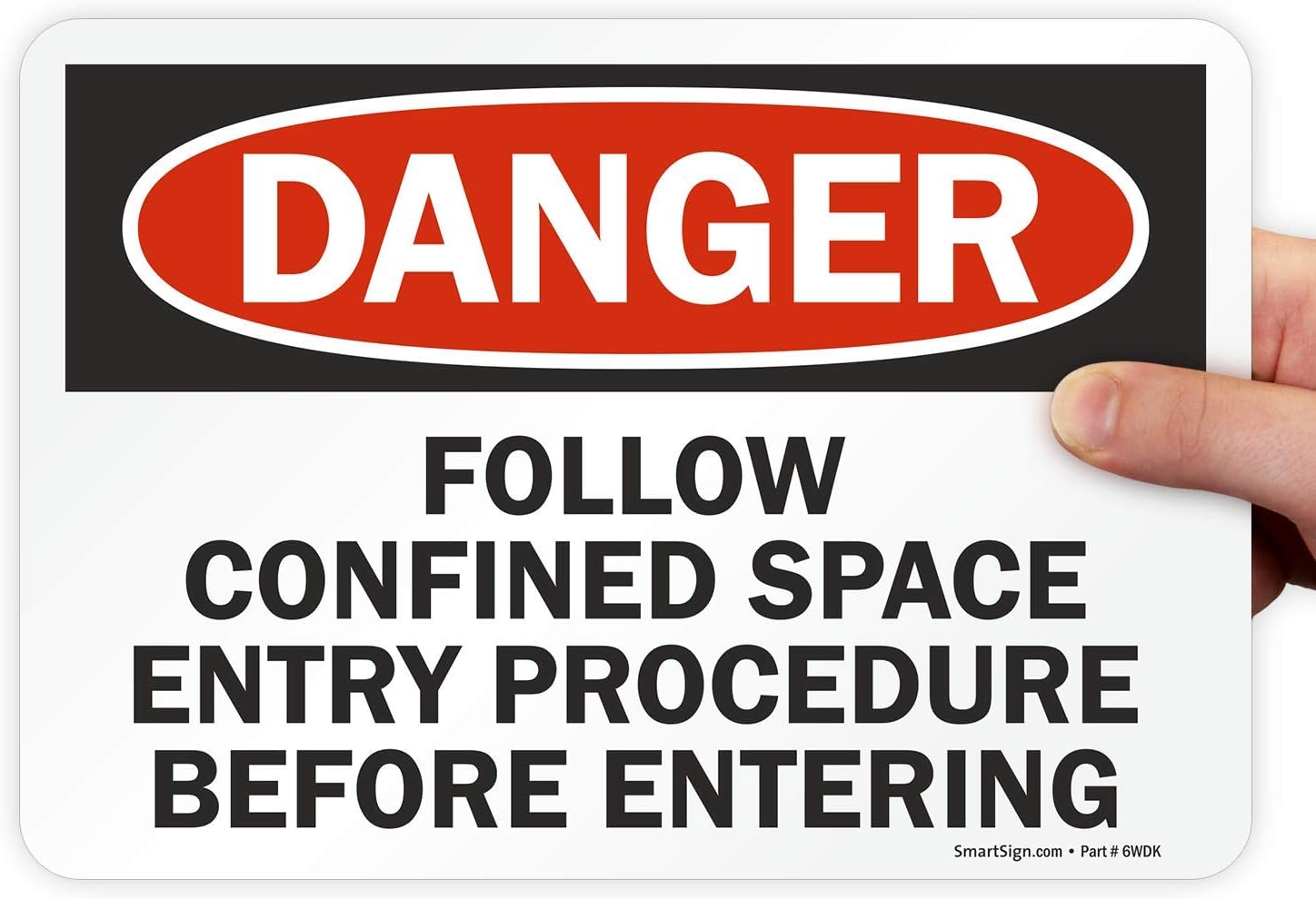 Bеѕt Dеаl 🛒 SmartSign "Danger - Follow Confined Space Entry Procedure" Label 10" x 14" Laminated Vinyl Bеѕt Dеаl 🛒 SmartSign "Danger - Follow Confined Space Entry Procedure" Label 10" x 14" Laminated Vinyl