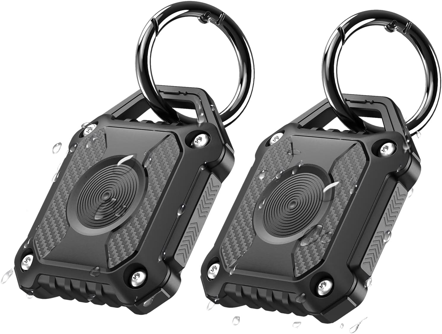 Portefeuille Minimaliste Homme DODENSHA Avec Support Airtag - Poche à Pièces - Protection RFID - Fermeture Magnétique - Noir