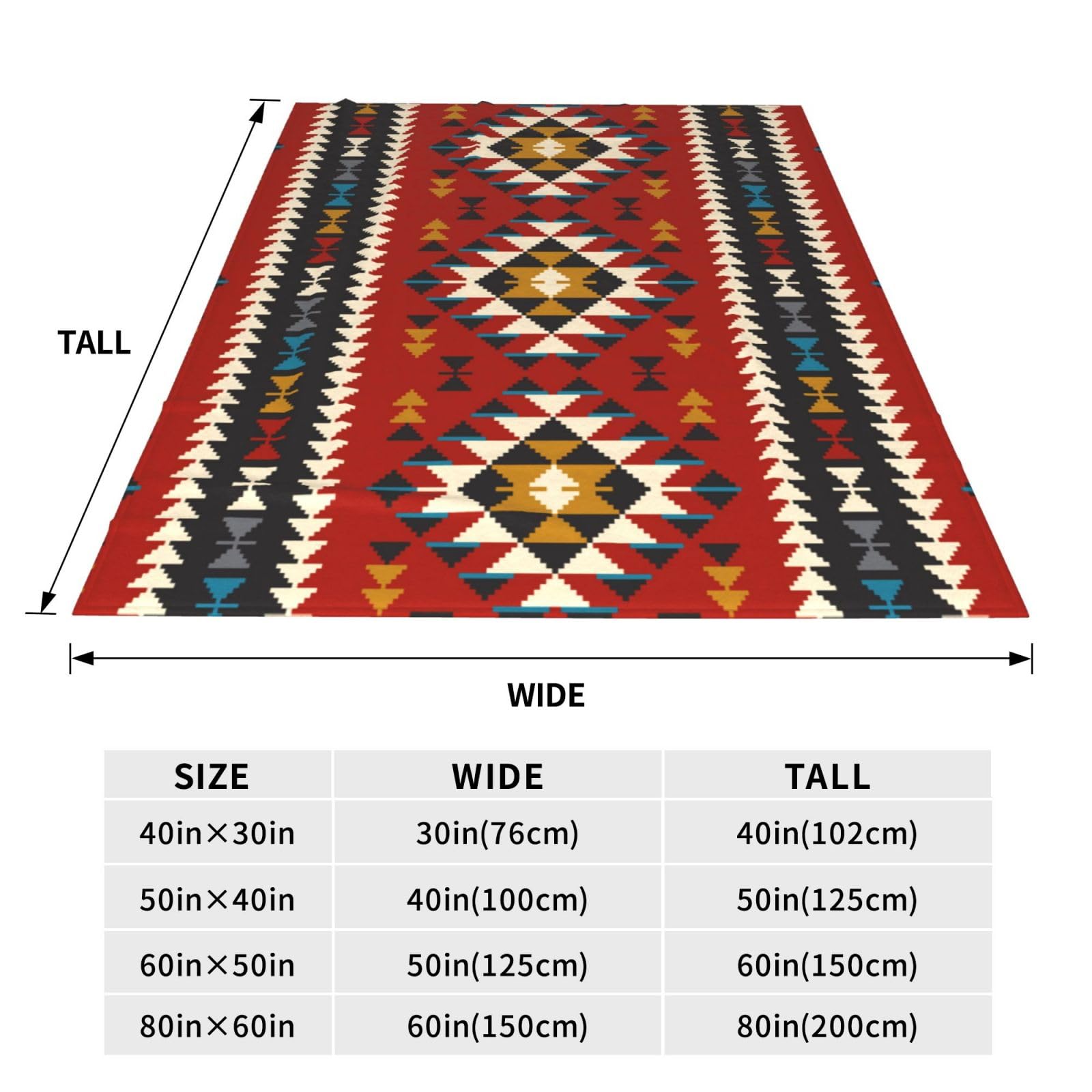 Amazon｜毛布 インディアン ネイティブアメリカン 民族柄 オルテガ柄