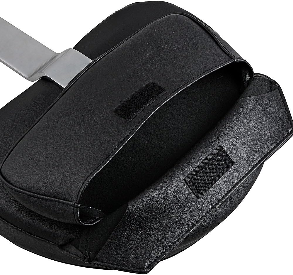 Set Compatible with 1997-2017 Harley Touring Slotted Seat 32mm Engine Guard Adjustable Plug-In Driver Rider Backrest Pocket and Footpeg with Long Angled Highway Peg Mount