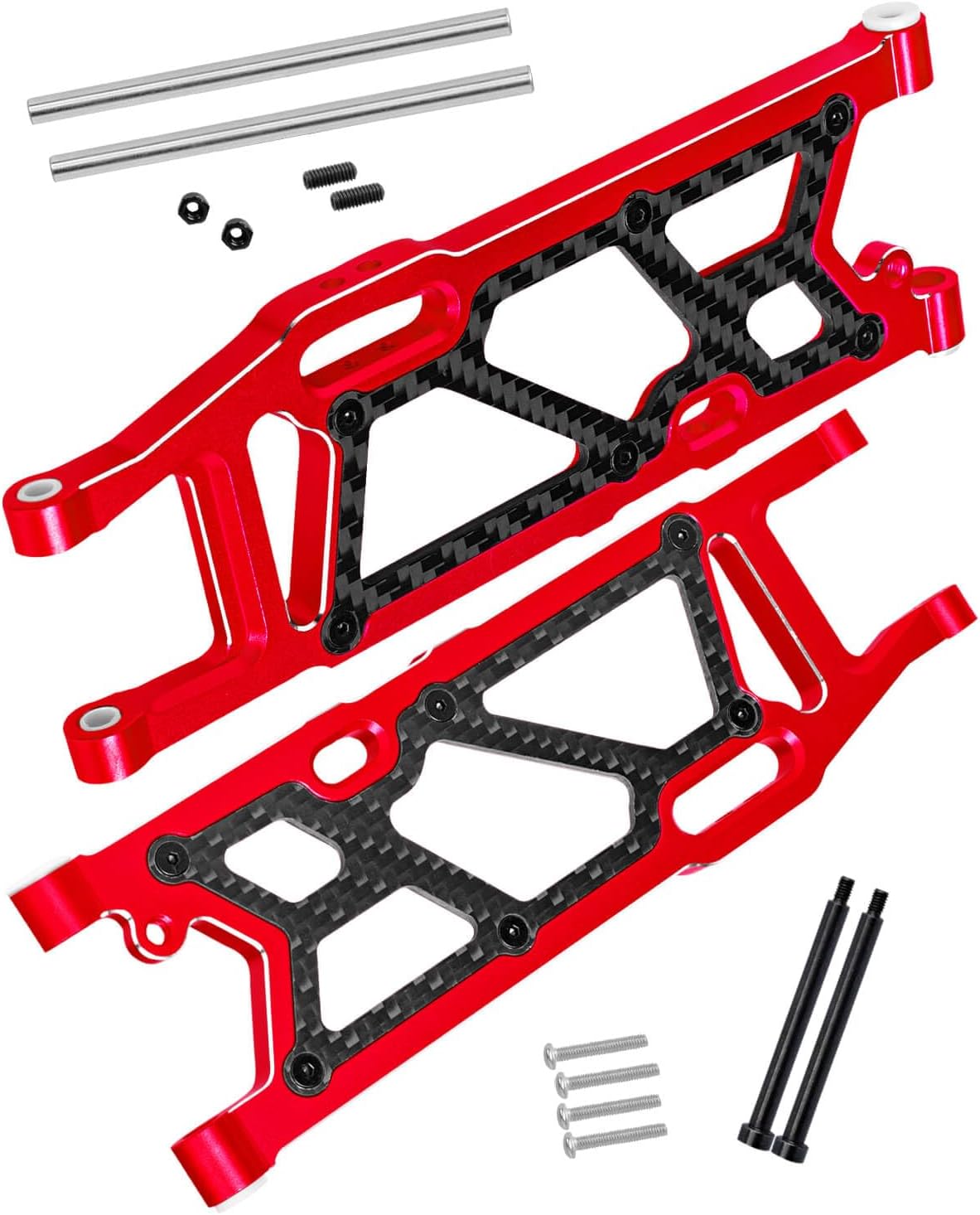 Aluminum Rear Suspension A Arms Upgrades Part for Arrma 1/8 Kraton 6S BLX,Outcast 6S BLX,Notorious 6S BLX,Talion 6S BLX,Rear Suspension A-Arms Hops up,Titanium