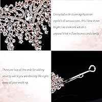 Vista 128 de TOBATOBA - Corona dorada para mujer, tiara de boda, corona de reina, corona de cristal, coronas de princesa real para ramos de flores, tocado