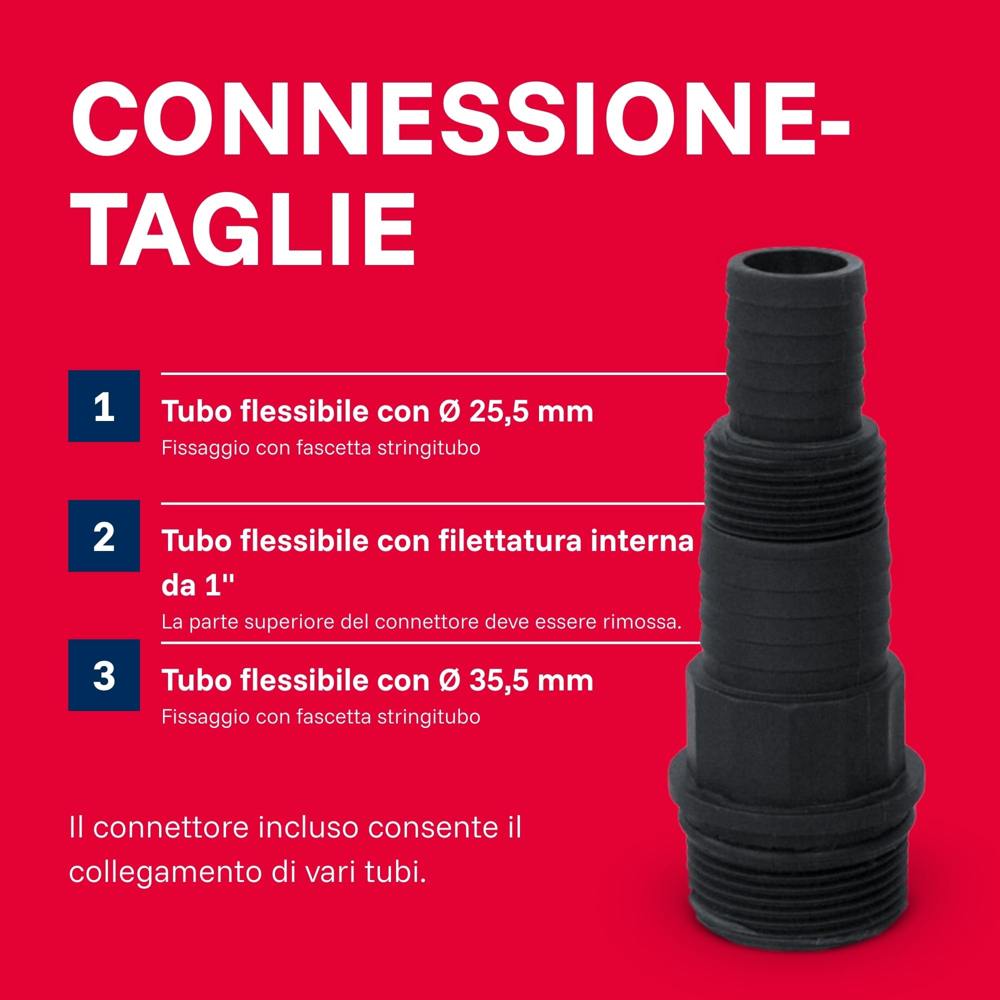 T.I.P. 30440 FlatOne 6000 INOX Pompa di dreggio e per piscine, aspirazione fino a 1 mm, portata fino a 6000 l/h, 22,5 x 16,5 x 27 cm
