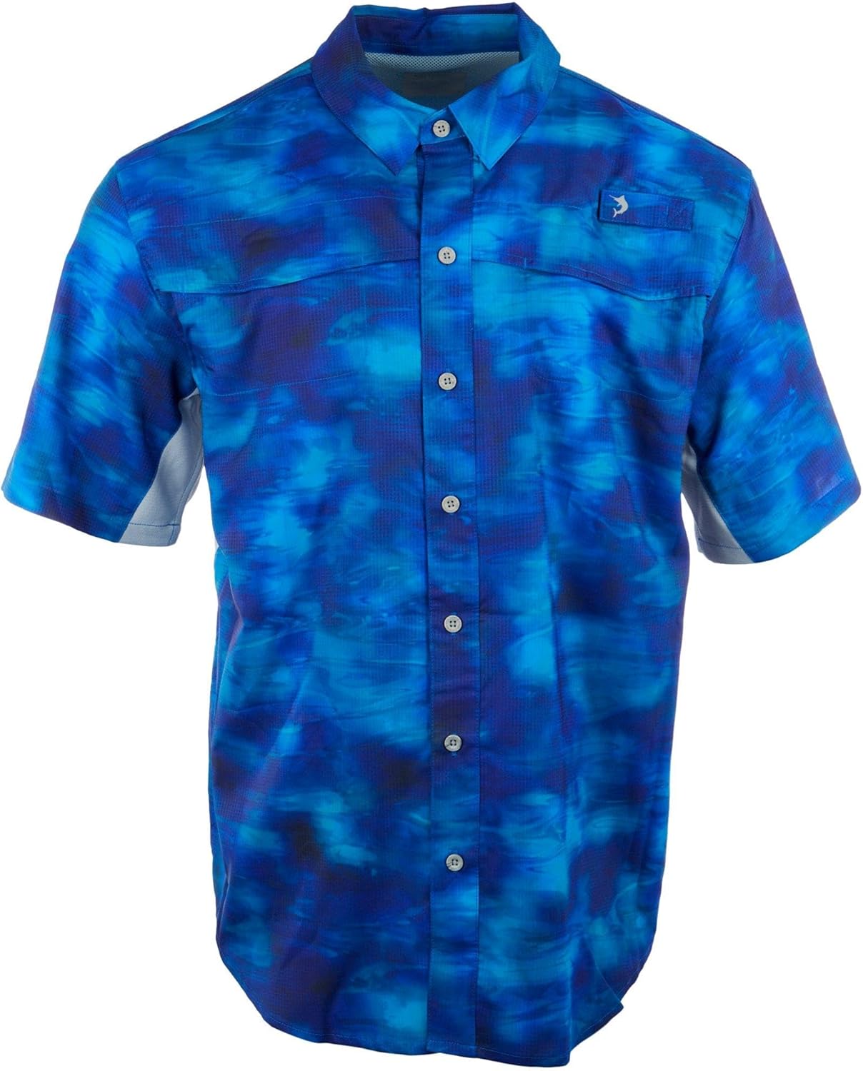 Reel Legends Mens Print Mariner Short Sleeve Shirt