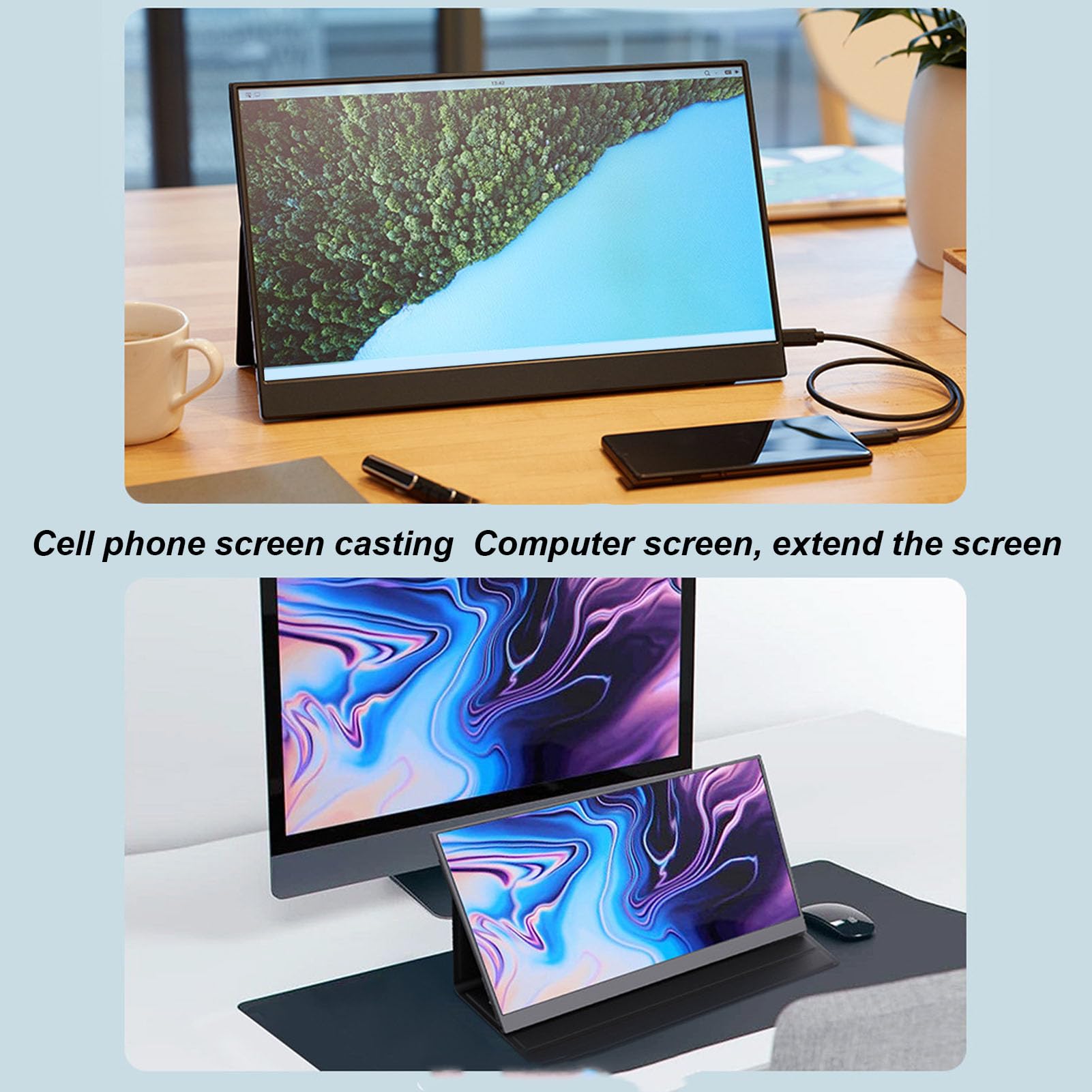 Portable Monitor, 16.1inch IPS HDR USB C Gaming Monitor