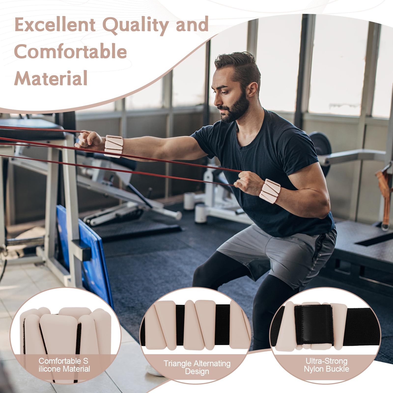Fizyo - Lot De 2 Poids Réglables En Silicone Pour Chevilles Et Poignets (0,9 Kg) - Fitness, Course, Rééducation - 2