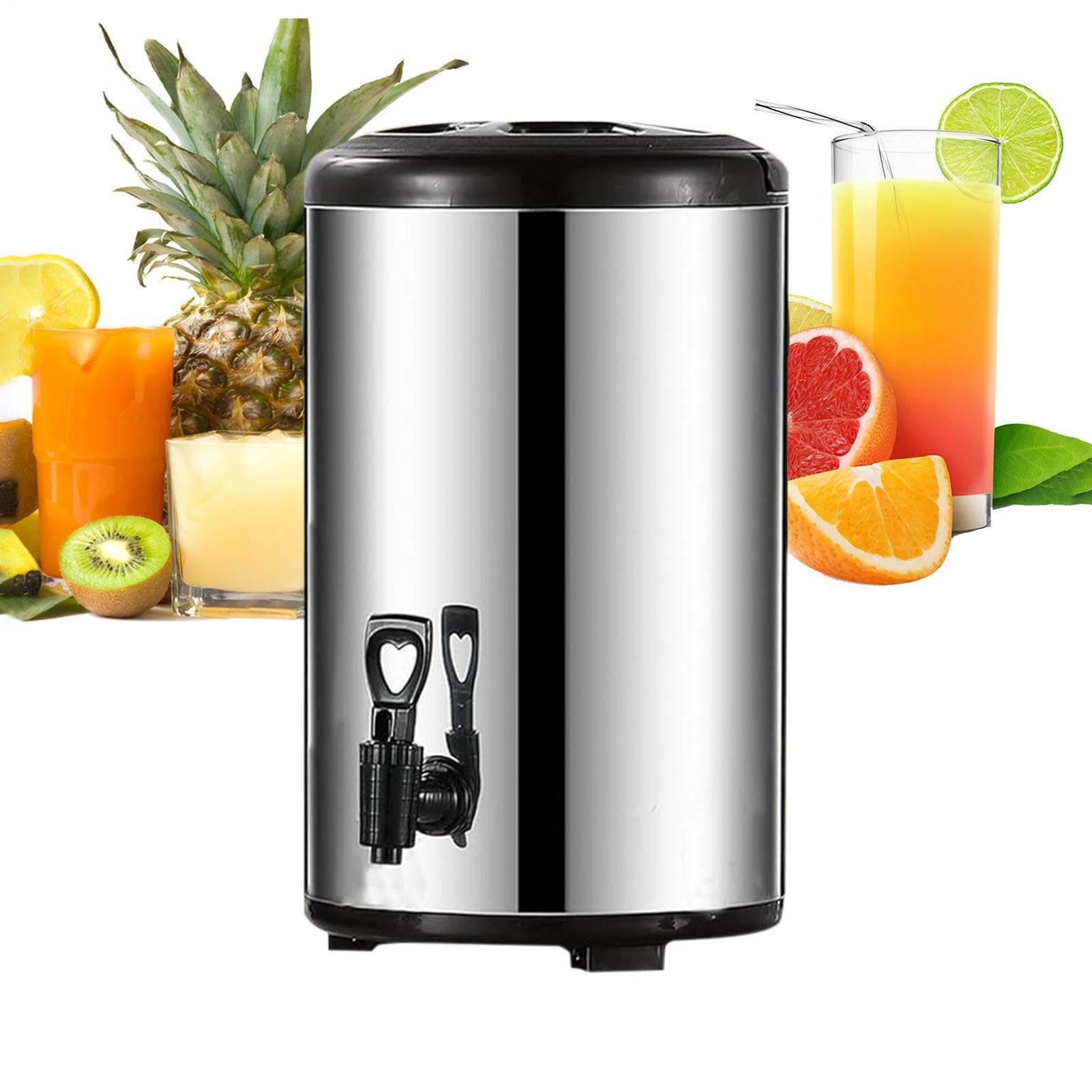 Isoliergetränkespender mit Zapfhahn und doppelwandigem isoliertem Behälter | Edelstahl-Kaffeespender mit großer Kapazität für Partys für Getränke wie Saft Tee Milch Kaffee und für Party Catering