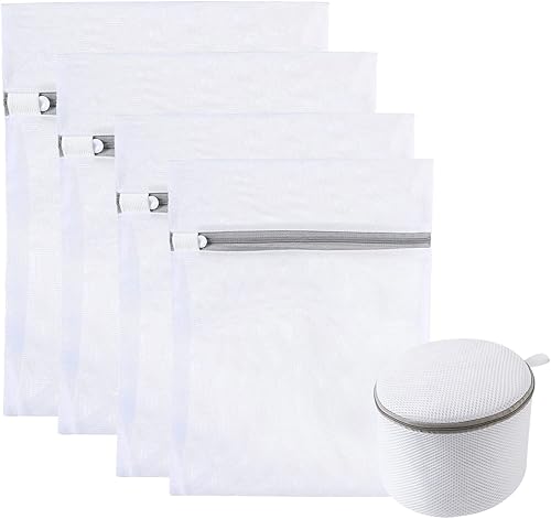 Bolsa de lavandería de 5 piezas, bolsas de malla con cremallera, bolsas de lencería para lavar delicados, bolsas de lavandería de viaje, para ropa