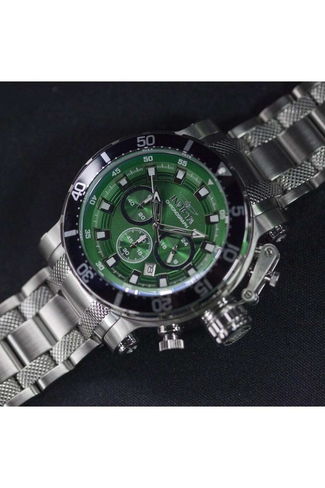 INVICTA Coalition Forces 49092 Reloj para Hombre - Movimiento de Cuarzo - Acero Inoxidable con Esfera Verde - 52 mm