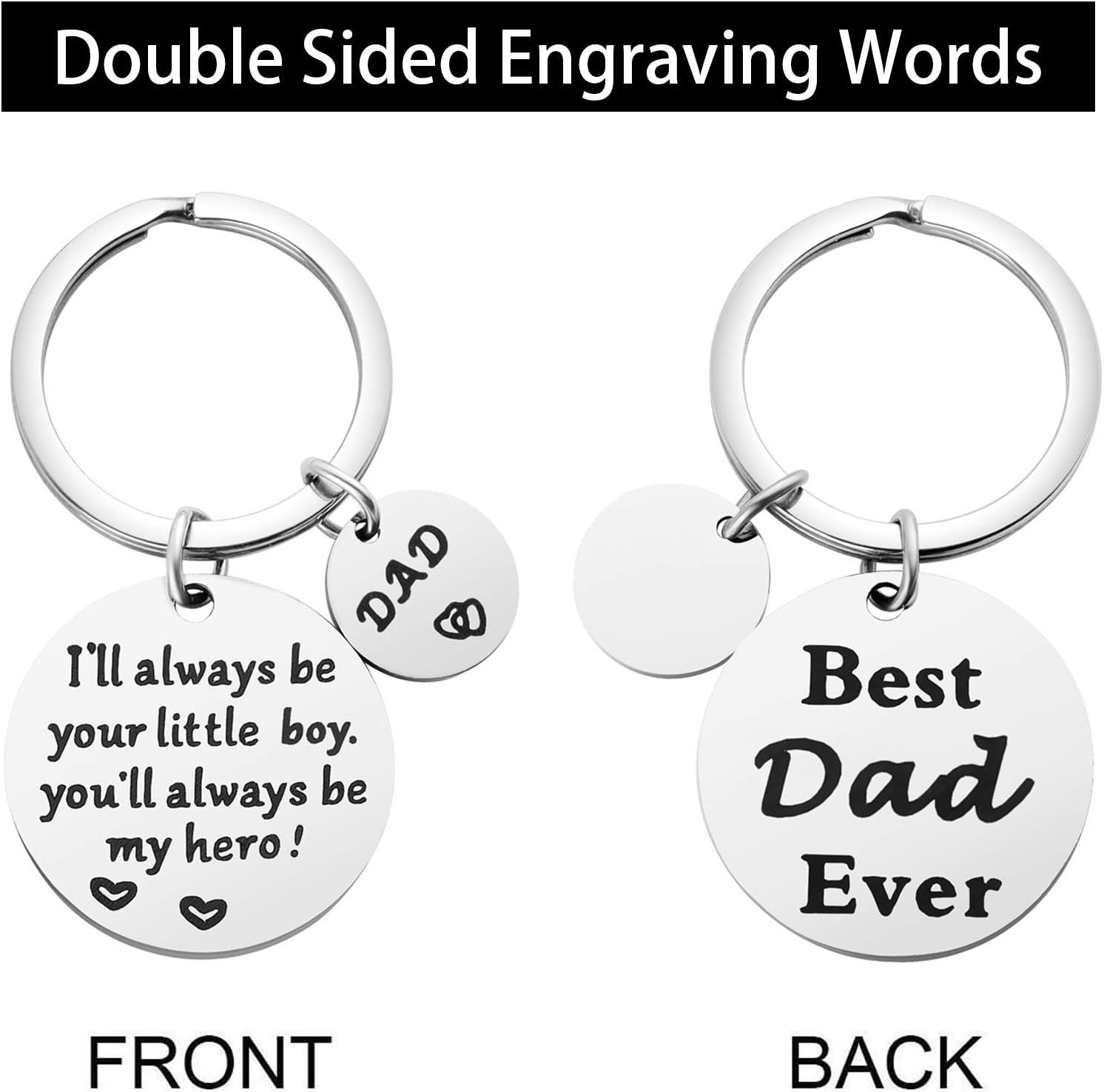 CENWA 'Best Papi Ever' Keychain – Stainless Steel Gift For Grandfather From Grandkids, Birthday, Christmas - View #9