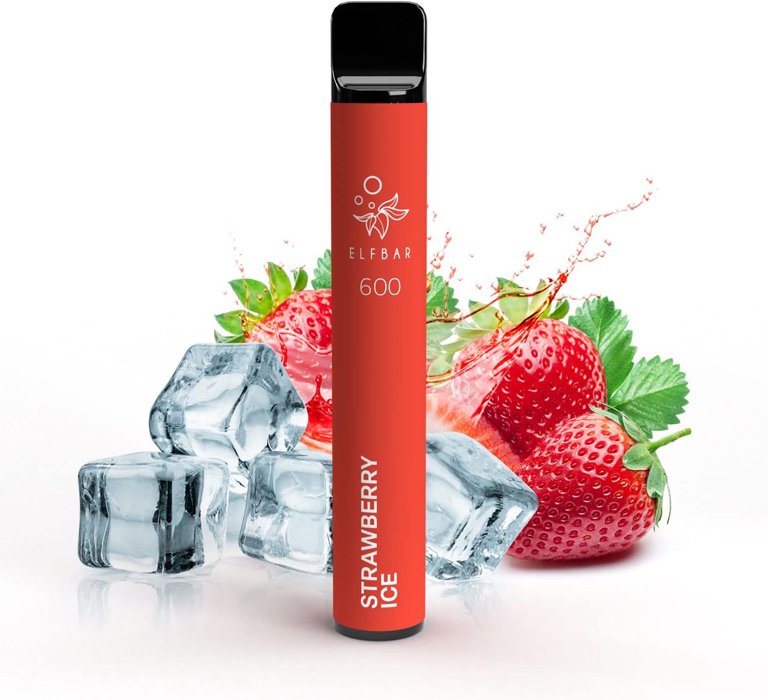 10er Pack Strawberry Ice - Elfbar 600 - Nikotinfreie Vape Einweg E-Zigarette E-Shisha bis zu 600 ...