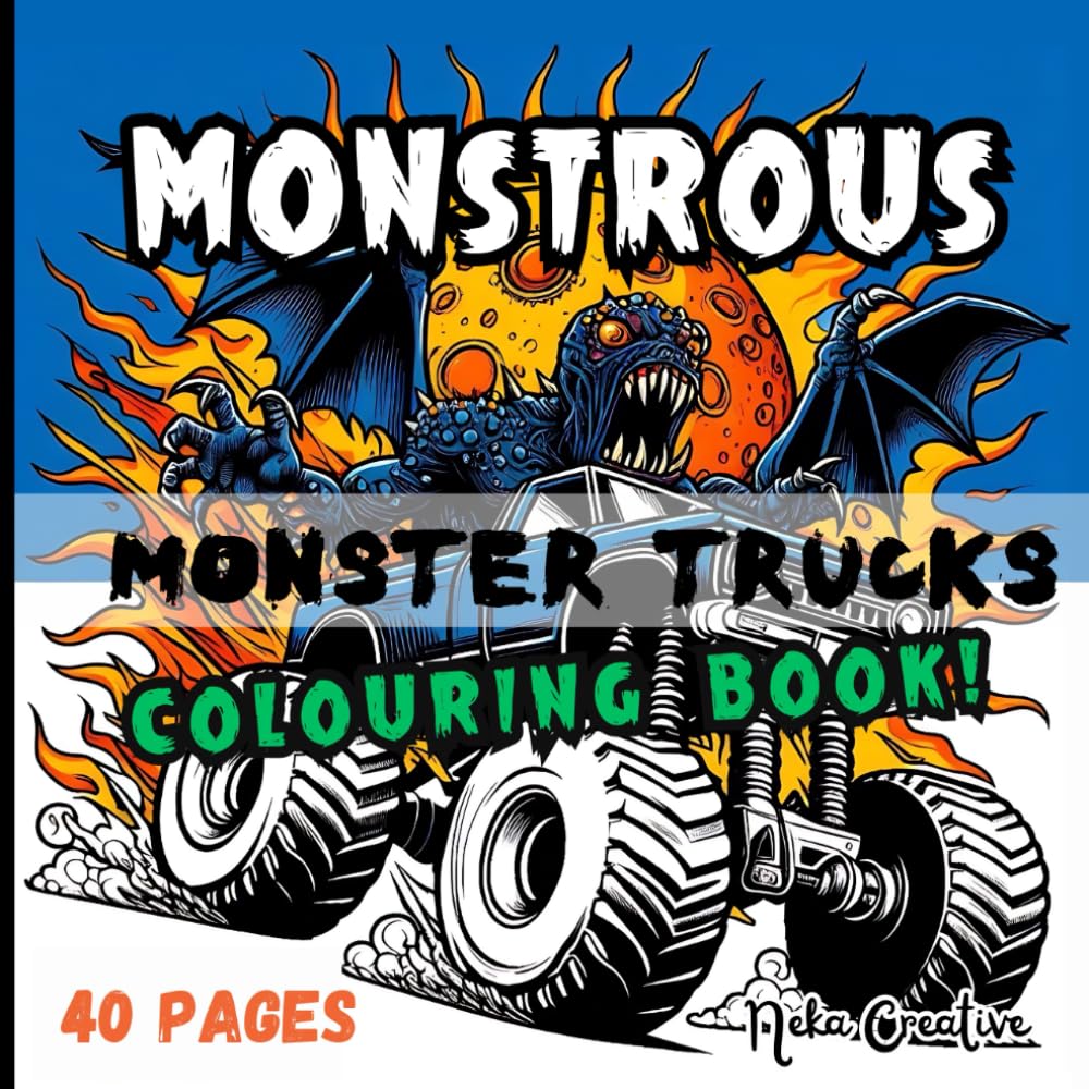 Monstrous Monster Trucks Colouring Book