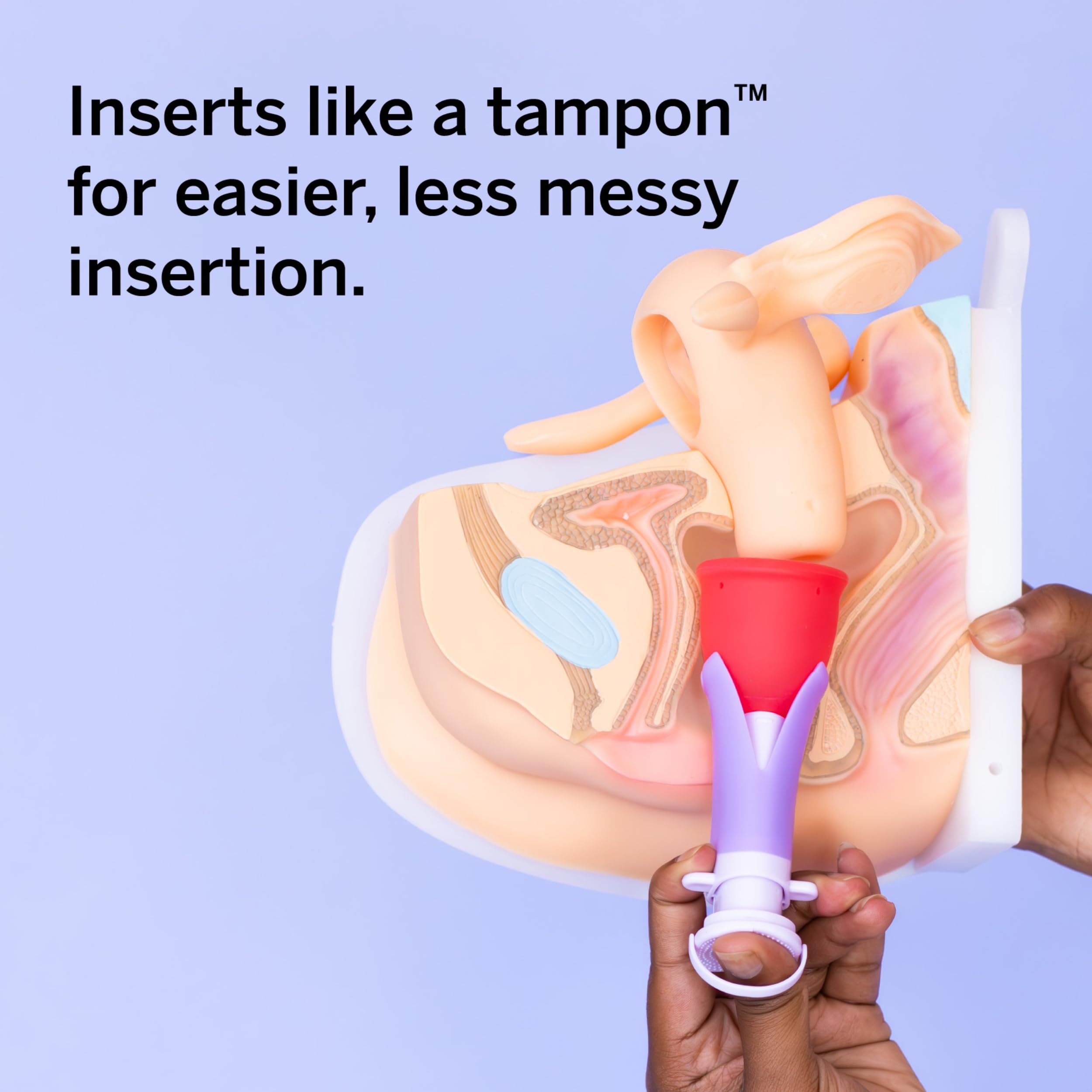 2 Menstrual Cups and Applicator Bundle - No Metals or Toxins - 100% Medical-Grade Silicone - Softest Reusable Period Cup - Inserts Like a Tampon - Capacity of 4 and 6 Tampons