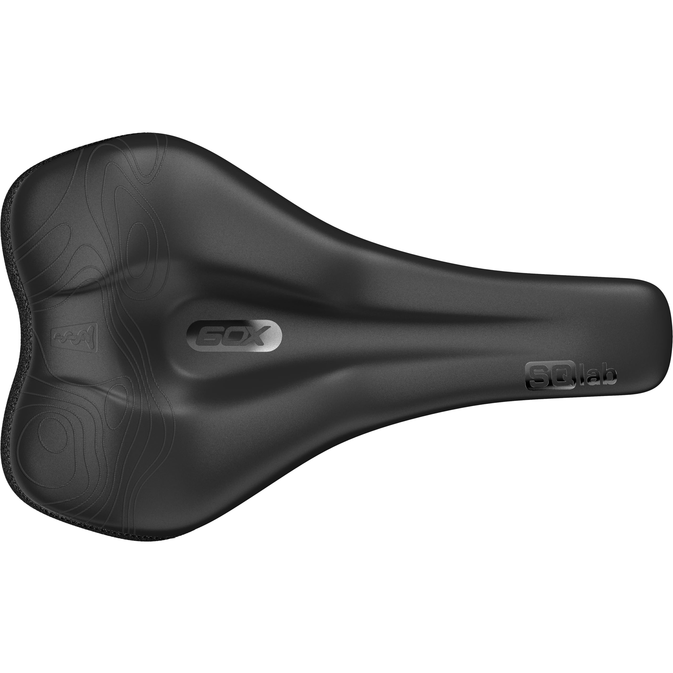 SQlab MTB Sattel 6OX ERGOWAVE Active 2.2, Fahrradsattel in schwarz, kurzer MTB Sattel, 13-16 cm