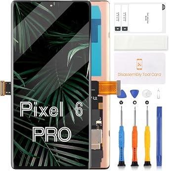 for Google Pixel 6 Pro 5G LCD Screen Replacment,OLED Display for Pixel 6 Pro GLUOG G8VOU Digitizer Touch Screen Full Digitizer Assembly Repair Kits 6.7 inch Black
