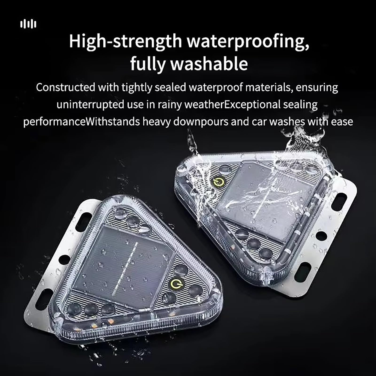 Luces Traseras Intermitentes De Emergencia Solares, Luz Advertencia Impermeable, Baliza Estroboscópica LED Inalámbrica Con Base Magnética For Coche, Vehículo Y Camión(4pack,Magnetic Bracket)