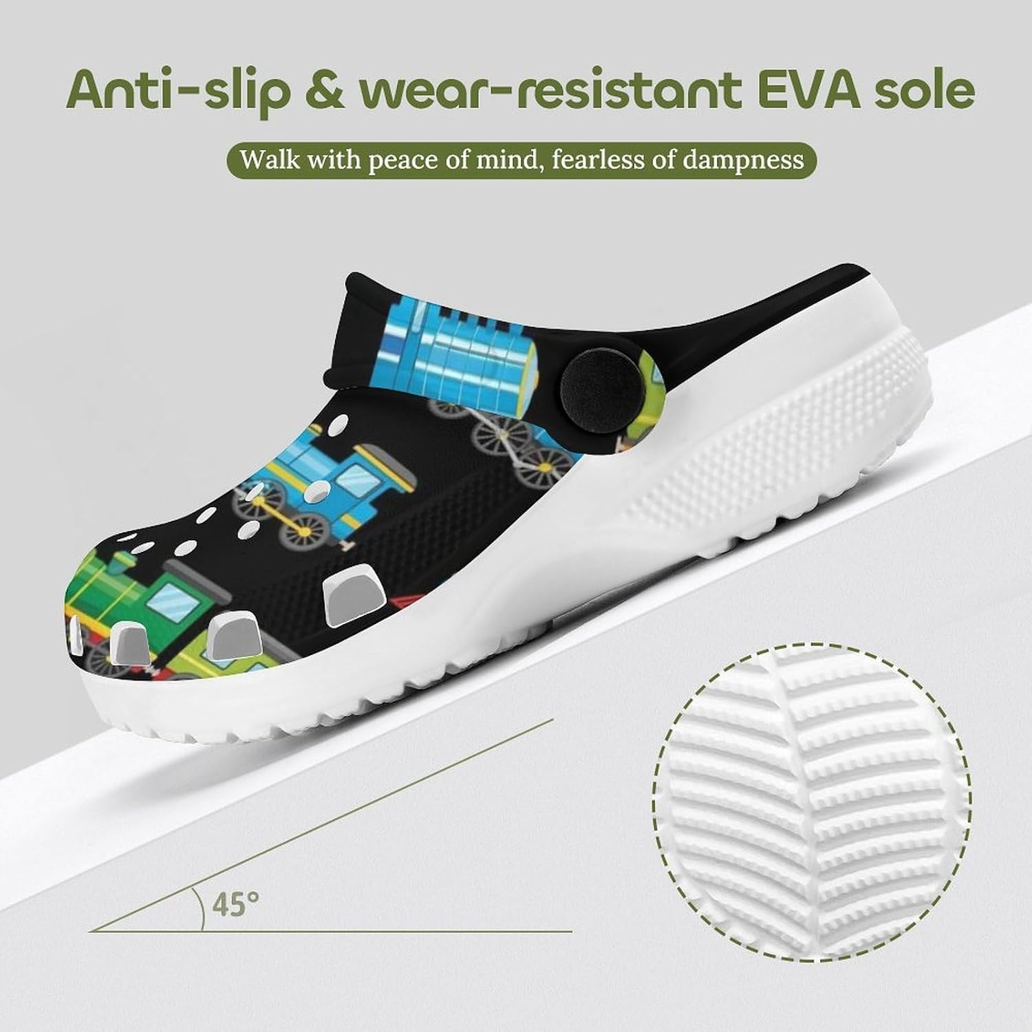 Summer Kids Slip On Clogs, Breathable Slippers with Ventilation Holes for Indoor Outdoor Use