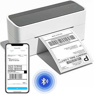 Phomemo Bluetooth Thermal Label Printer 4x6, Wireless Shipping Label Printer Machine for Shipping Packages, Address, Small Business, Compatible with Royal Mail, eBay, Esty, Shopify, Amazon