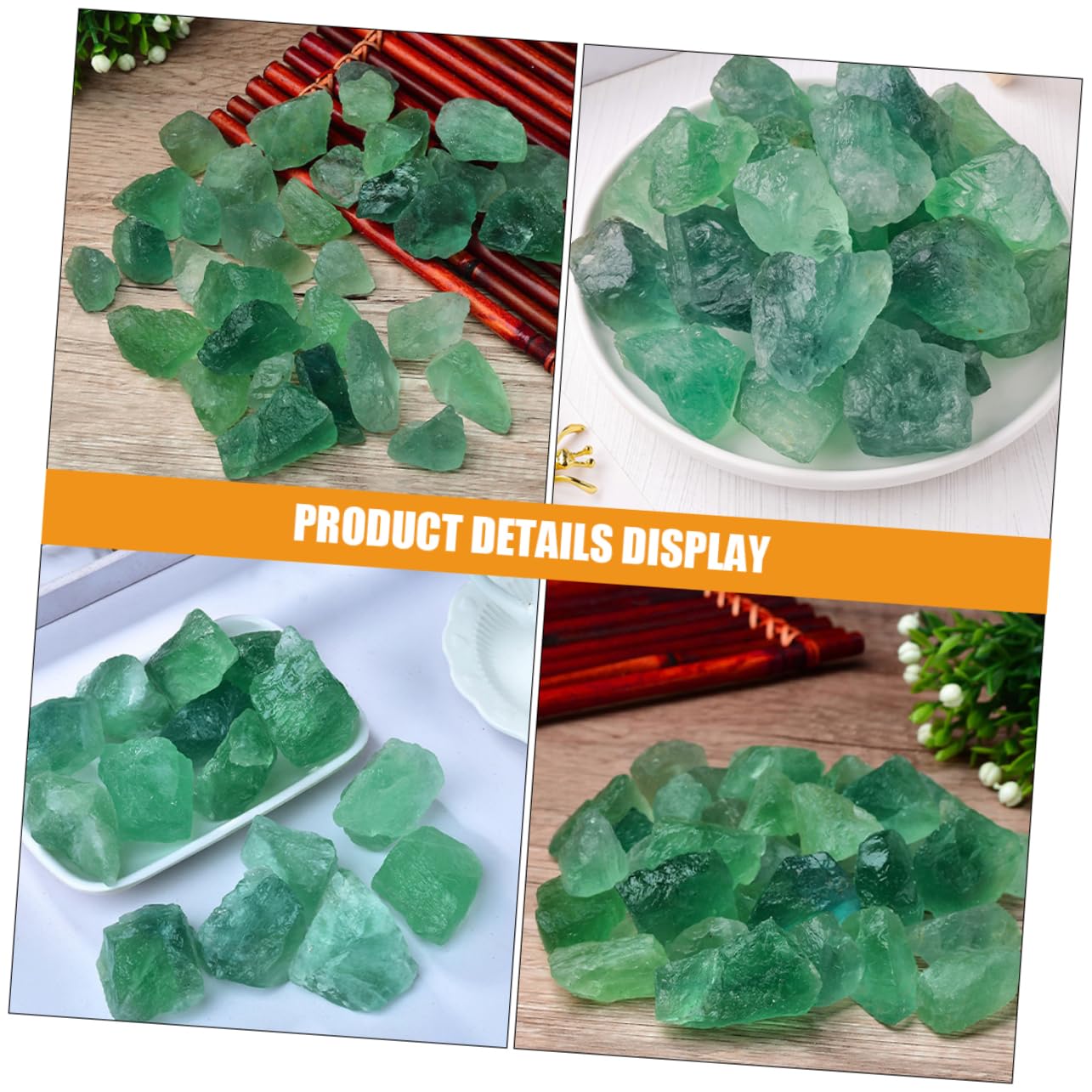 Piedras de Fluorita Verde Natural 3-5 Cm 500 G Difusores Aromaterapia para Decoración de Acuarios y Manualidades Artesanales, Relleno de Jarrones, Uso Terapéutico y Creativo