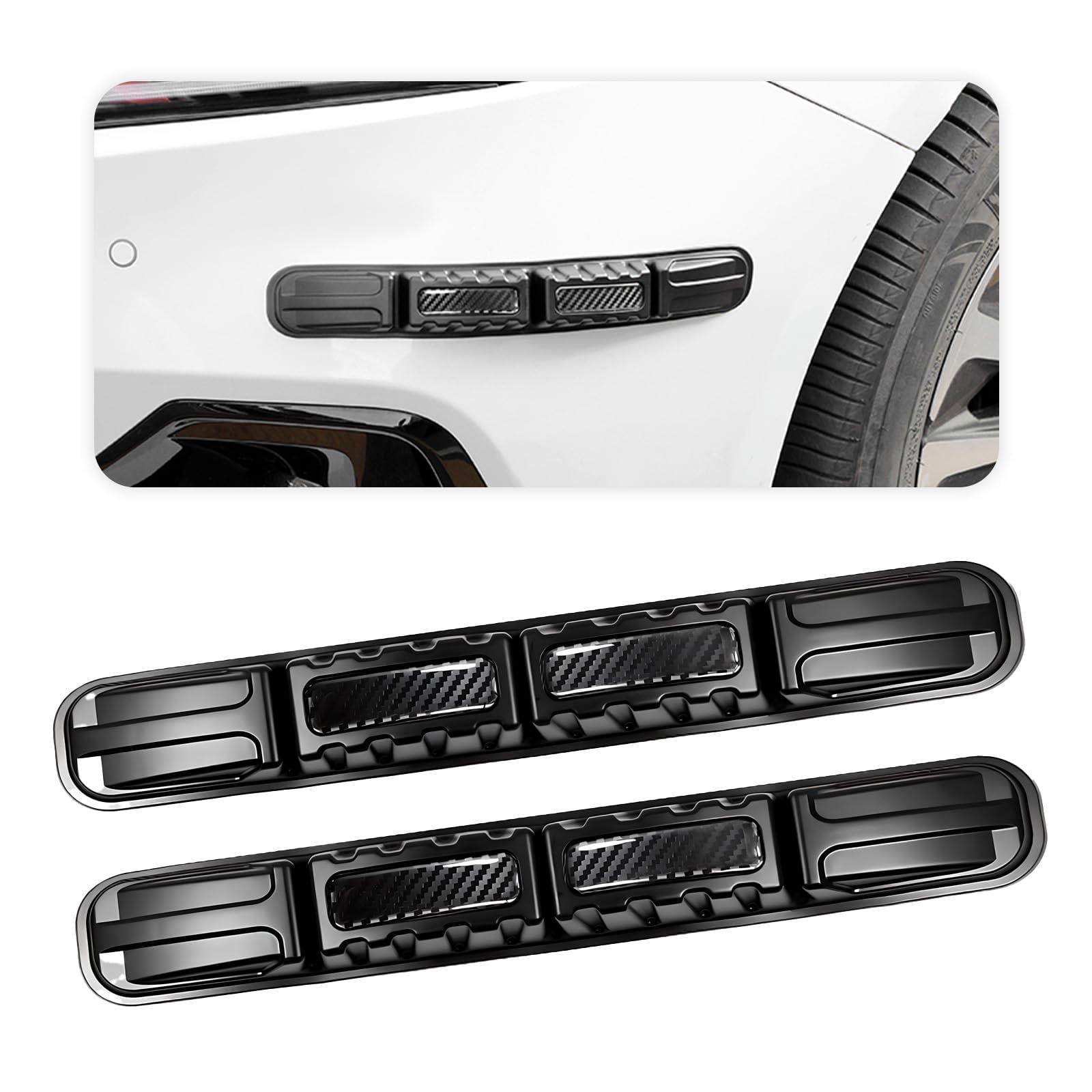 YDSTNiu 2Pcs Car Door Edge Protectors for Nissan X-Trail T33 Qashqai J12 Ariya e-Power 2024, Front Bumper Guard Trim Side Scuff Anti-Collision Scratch Protector Strips Styling Accessory,A