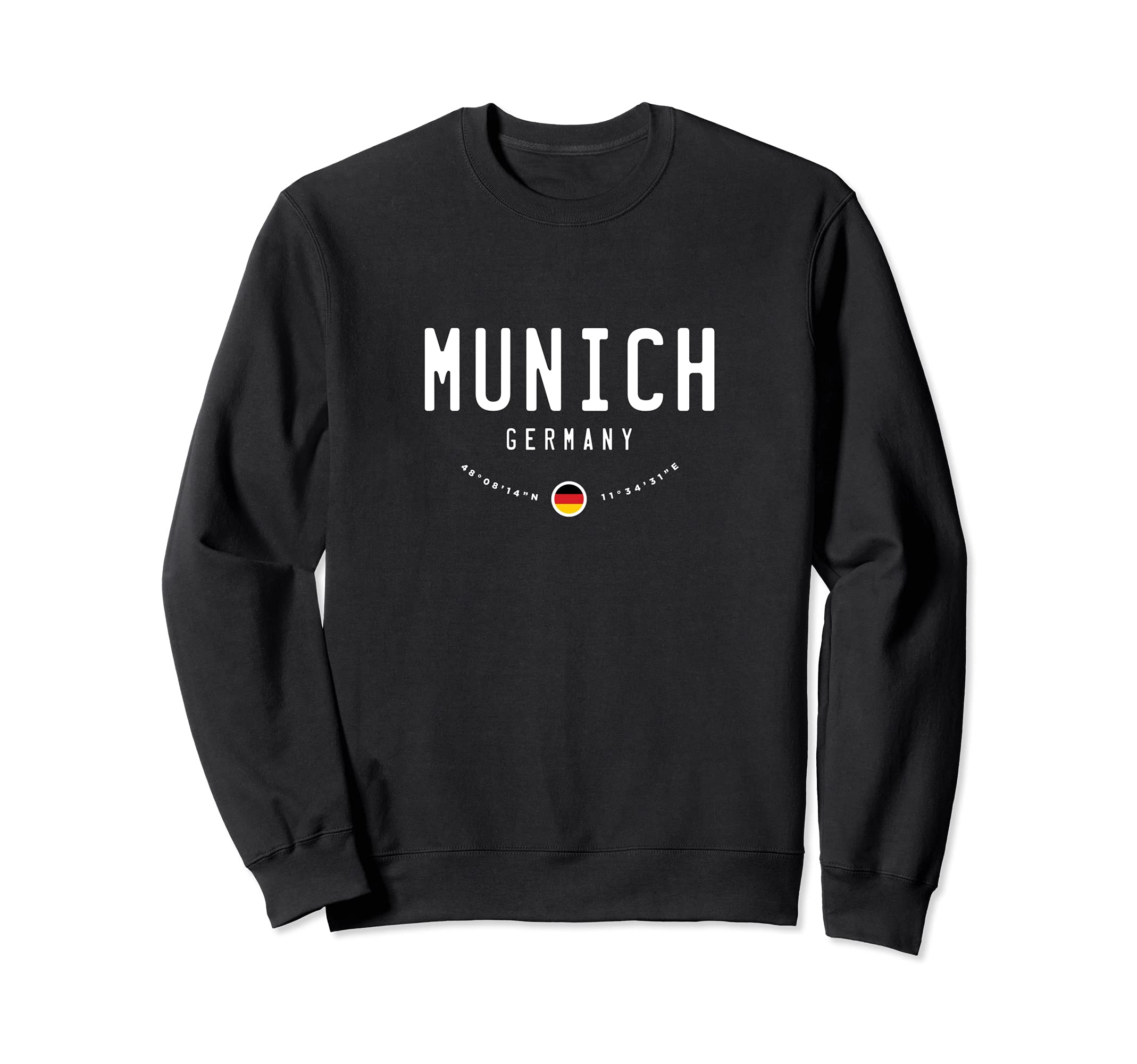 Munich Germany Flag Sweatshirt, Black