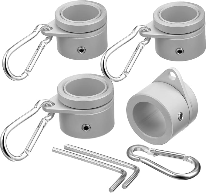 Lot De 50 Clips Pour Mât De Drapeau 20mm - Crochets Ressort Acier Inoxydable 304 - Pour Drapeaux, Bannières, Cordons, Porte-clés - 10