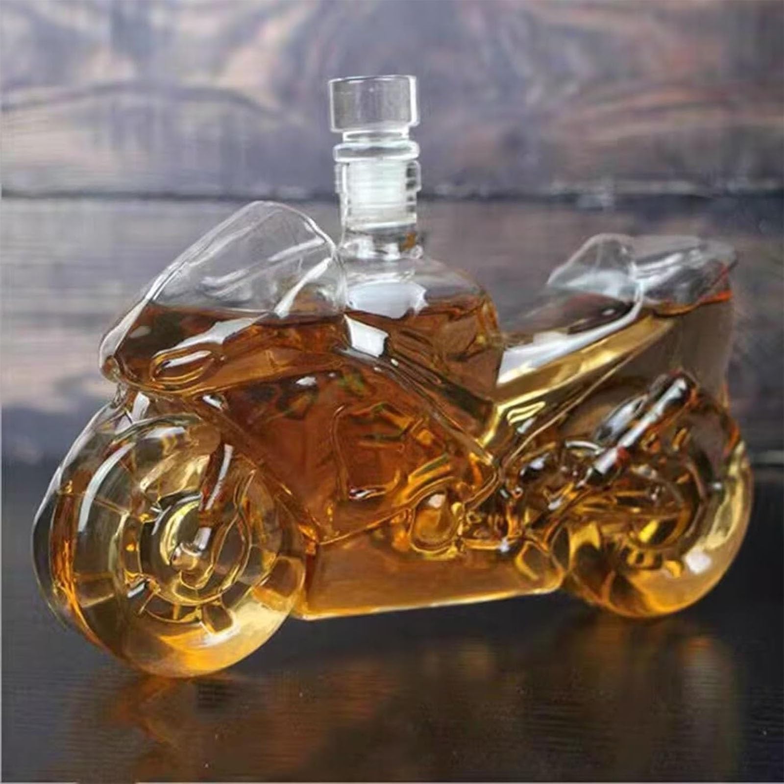 VHcgCGJ Animal-shaped decanter, 750ML Whiskey Decanter Wine Bottles Art Statue Figurine - 3D Motorcycle Whiskeys, Scotch