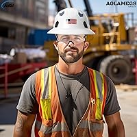 Vista 8 de Carbon Fiber Pattern Full Brim Hard Hat with Visor-OSHA Approved Construction Safety Helmet for Men Women,ANSI Z89.1 Vented Reflective Hardhat with