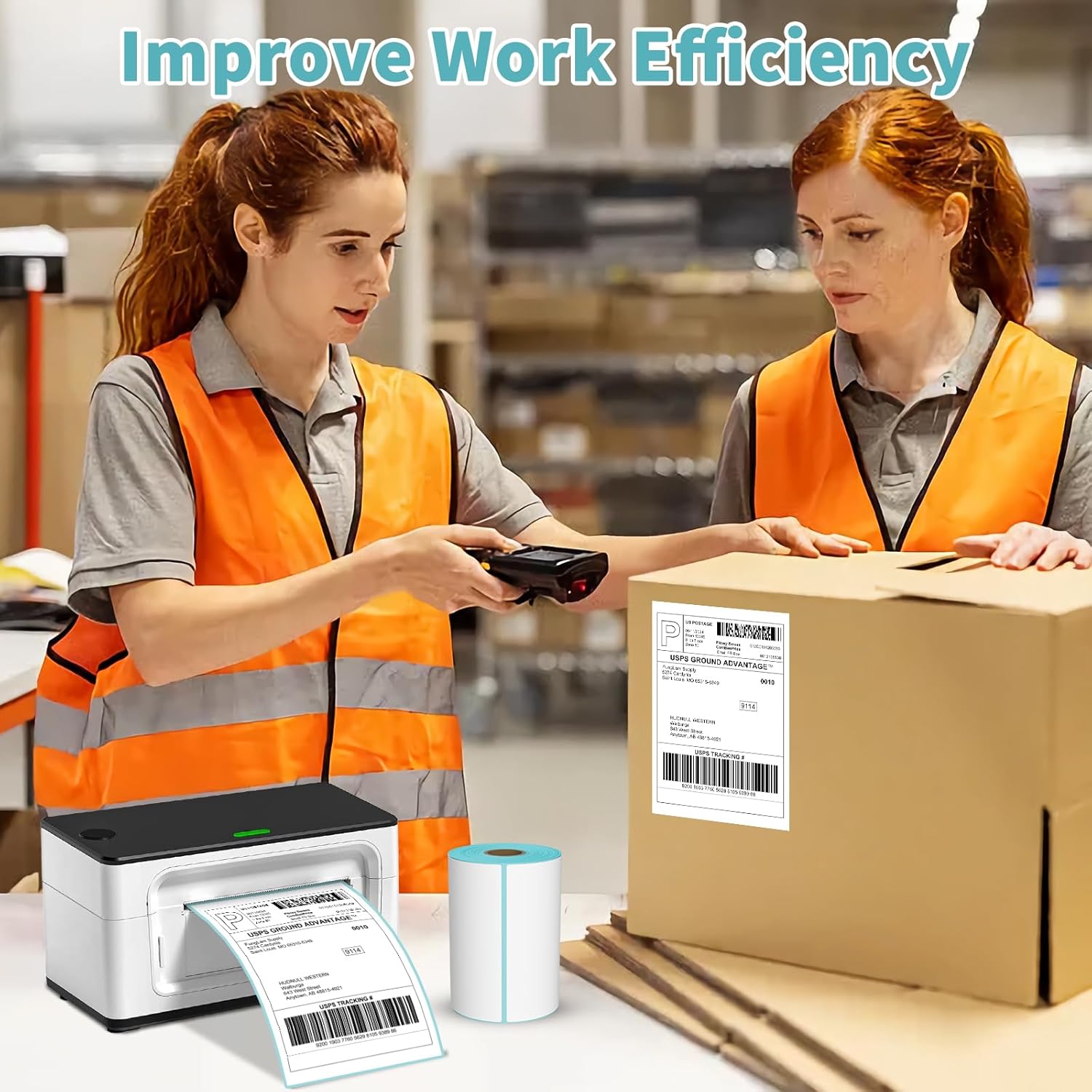 FungLam 2 Rolls 4x6 Direct Thermal Printer Labels 500 Shipping Labels Compatible with Zebra, Rollo Label Printer, Peforated Postage Thermal Labels, Permanent Adhesive, 250 Labels/Roll - Image 7