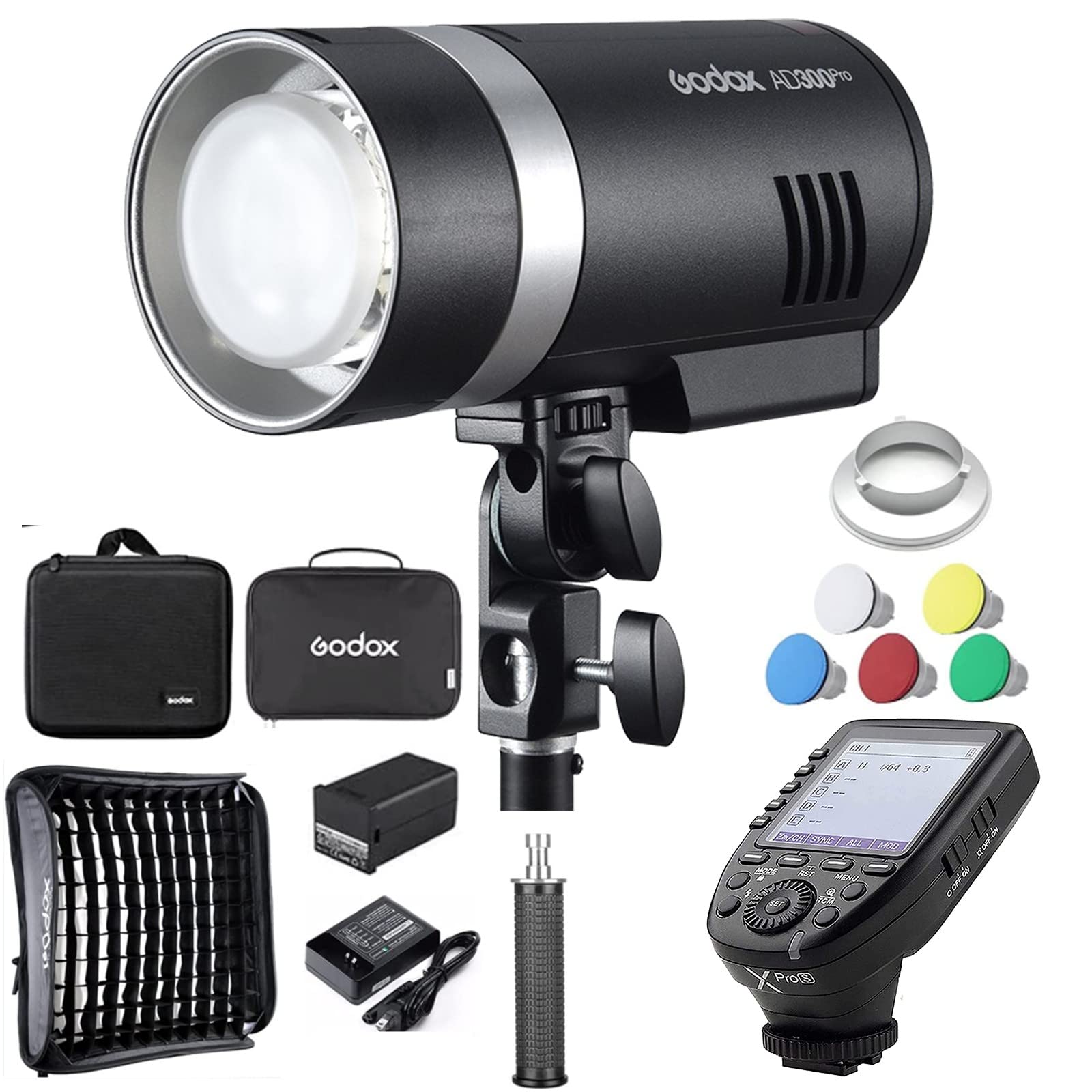 Godox Ad300 Pro 300W Flash C/60Cm Softbox E Godox Xpro-S Tragem