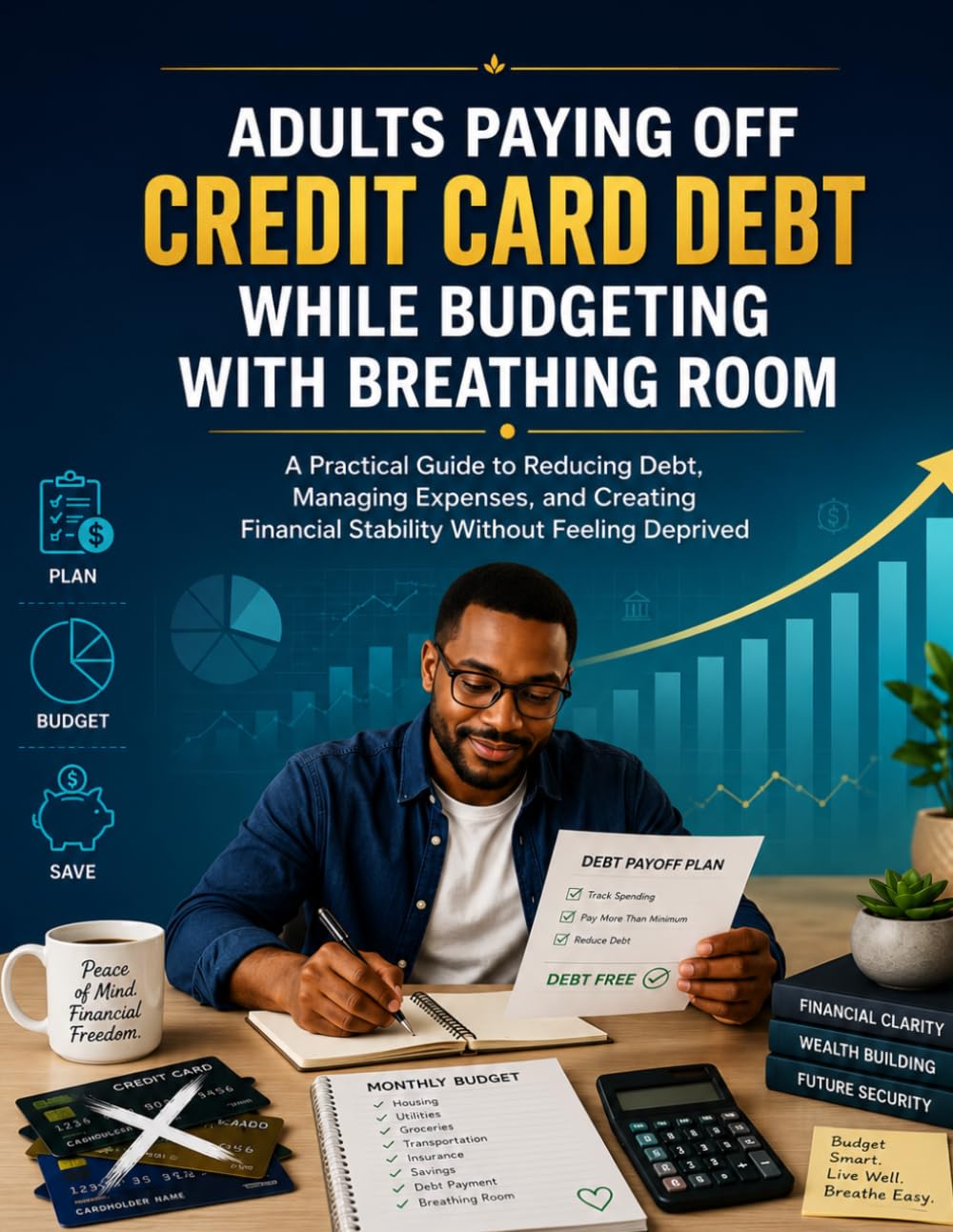 Adults Paying Off Credit Card Debt While Budgeting With Breathing Room