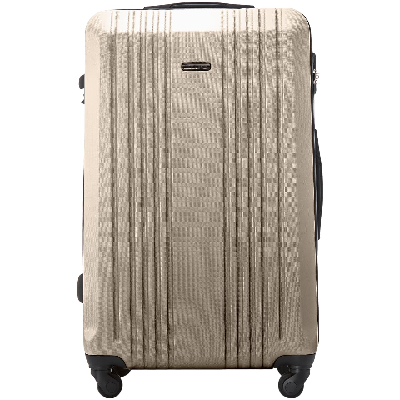 Wings Maleta rígida – Maleta de viaje grande y trolleys – Ultraligero con ruedas – Maleta Trolley Equipaje de mano – Maleta rígida con candado – Trolley Pequeño para Avión, champán, large, Maleta