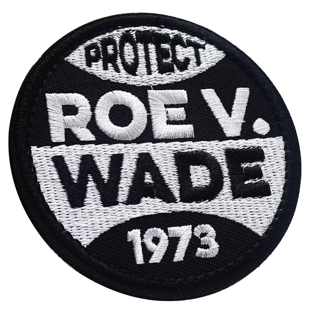Protect ROEV. Wade 1973 Embroidered Patch Hook Loop Badge Armband for Clothes Backpack Applique Accessory (Black)