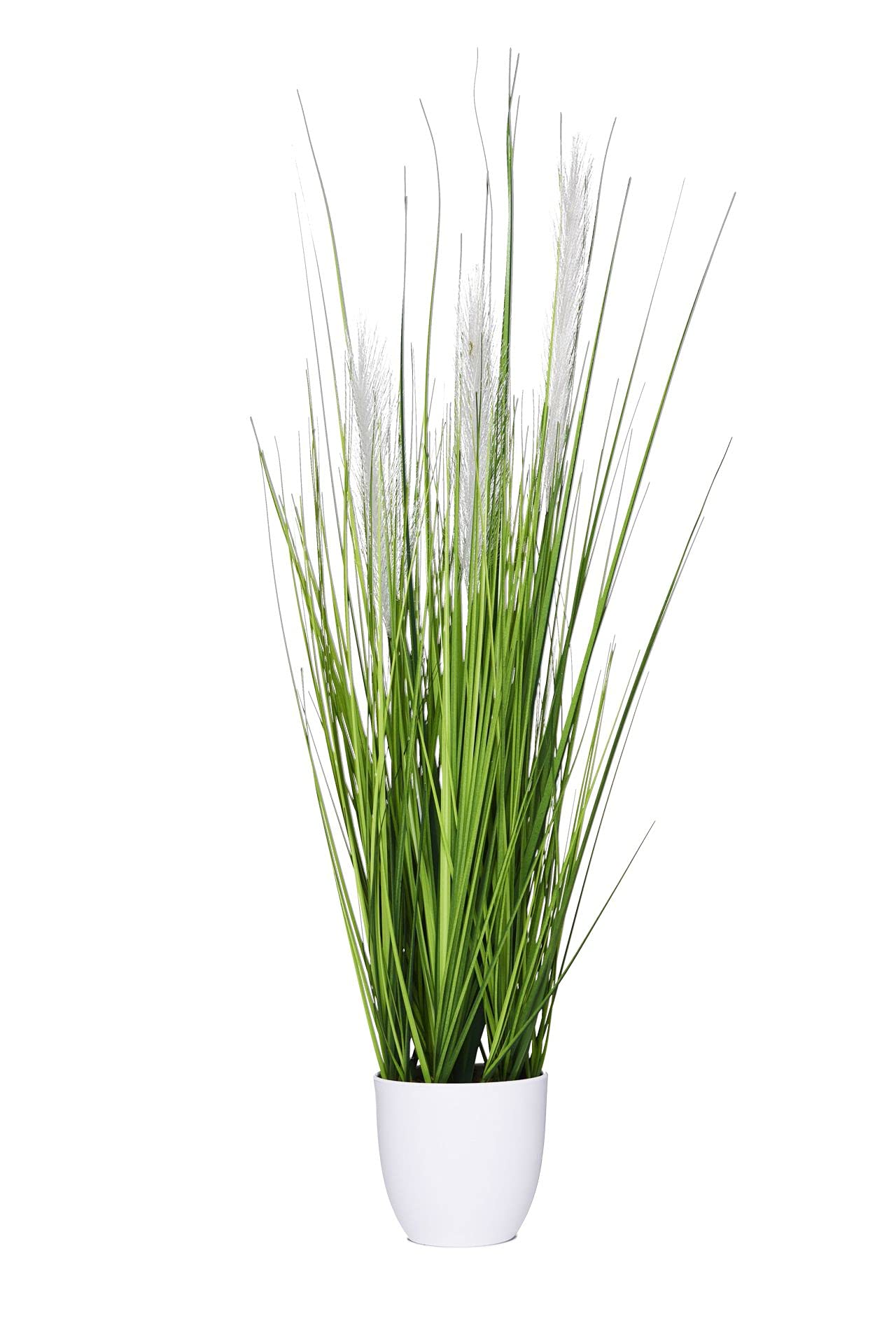 VIVANNO Herbe Artificielle Plante Artificielle Pampas Herbe Artificielle Pampas 80 cm en Pot Blanc