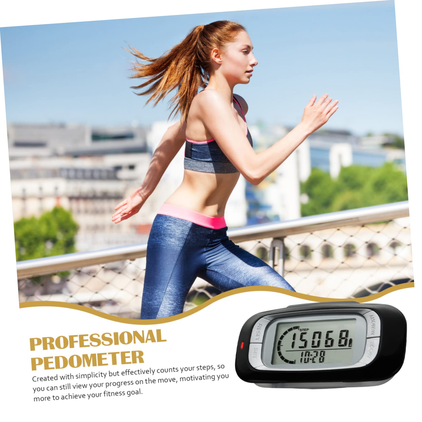 Toddmomy pédomètre podomètre podometre Compteur de Pas Professionnel Comptage de Pas Compteur de Pas pour Marcher comptoir Compteur de Marche d'escalade passomètre d'escalade Abdos