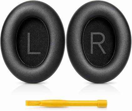 Upgraded Replacement Earpads for Bose 700 NC700 Wireless Noise Cancelling Headphones, Ear Pads Cushions with Softer Leather, High Density Memory Foam, Added Thickness Black