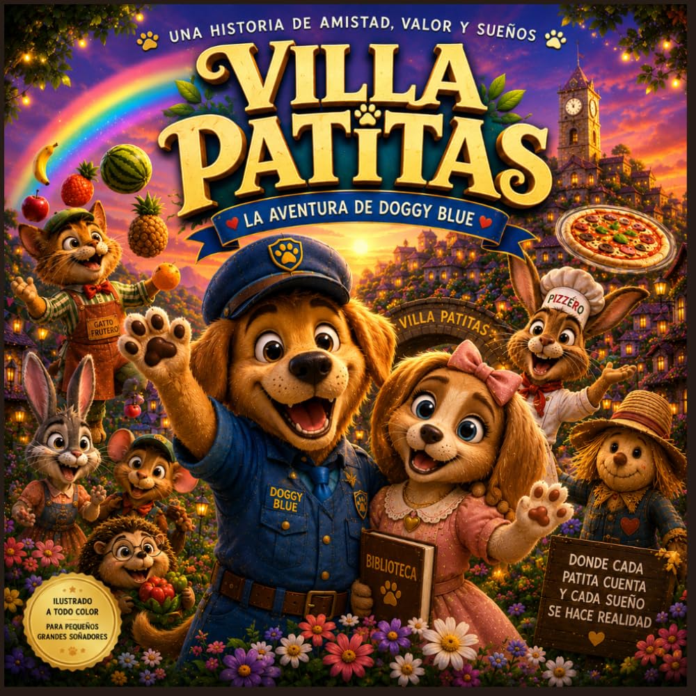 Villa Patitas: La aventura de Doggy Blue: 2 (Sierra Kids: Aprende Jugando – Libros y Actividades para Niños)