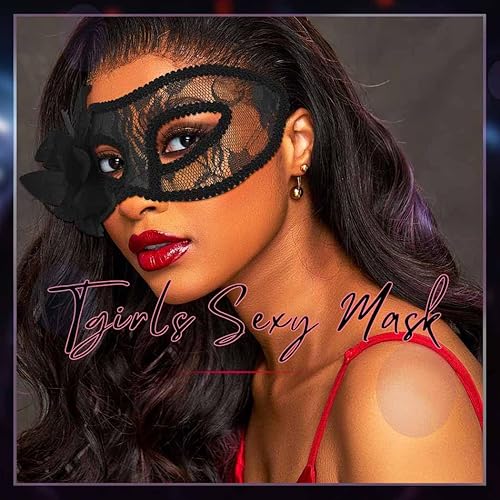 Miniatura 7 de Tgirls Máscara de mascarada para mujer, máscaras de encaje de flores, máscara sexy para ojos, disfraz de fiesta, baile de graduación, máscara facial