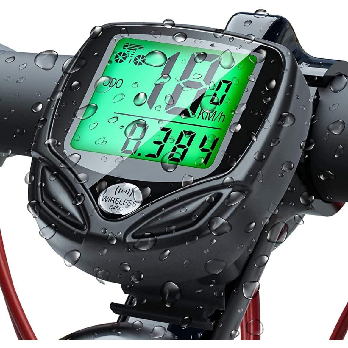 NaisicoreMountain Bike Accessories,Speedometer and Odometer Wireless Waterproof Cycle Bike Computer with LCD Display & Multi-Functions