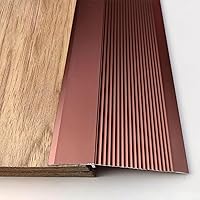 Vista 10 de HJXGQJM Tira de umbral de transición de piso de aluminio, tira de puerta de transición, borde de puerta para pisos laminados de vinilo de madera