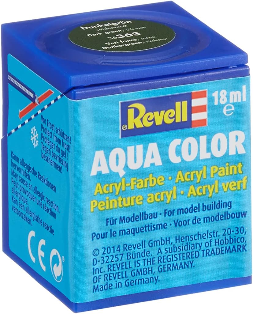 Revell - Su Bazlı Maket Boyası Koyu Yeşil İpek 18 Ml (36363)
