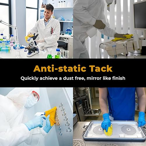 Miniatura 7 de Eshazu - Paño adhesivo prémium (paquete de 12)  Eliminador de polvo y partículas de grado profesional para carpintería y pintura  Trapos de tachuela