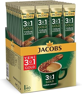 Jacobs 3-in-One Gold Intense Flavor 18 Gr (40 Pieces)