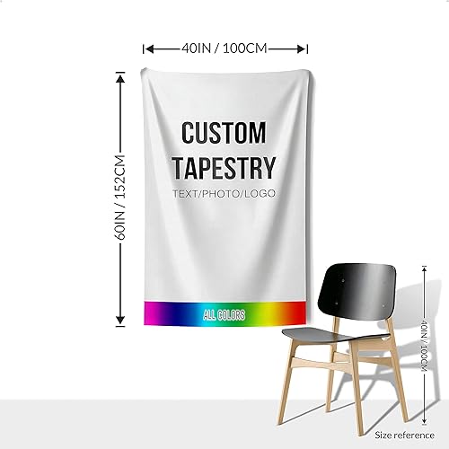 Miniatura 3 de Misnest Tapiz personalizado, fotos personalizadas, texto para el hogar, dormitorio, fiesta, sala de estar, decoración de telón de fondo, vertical de