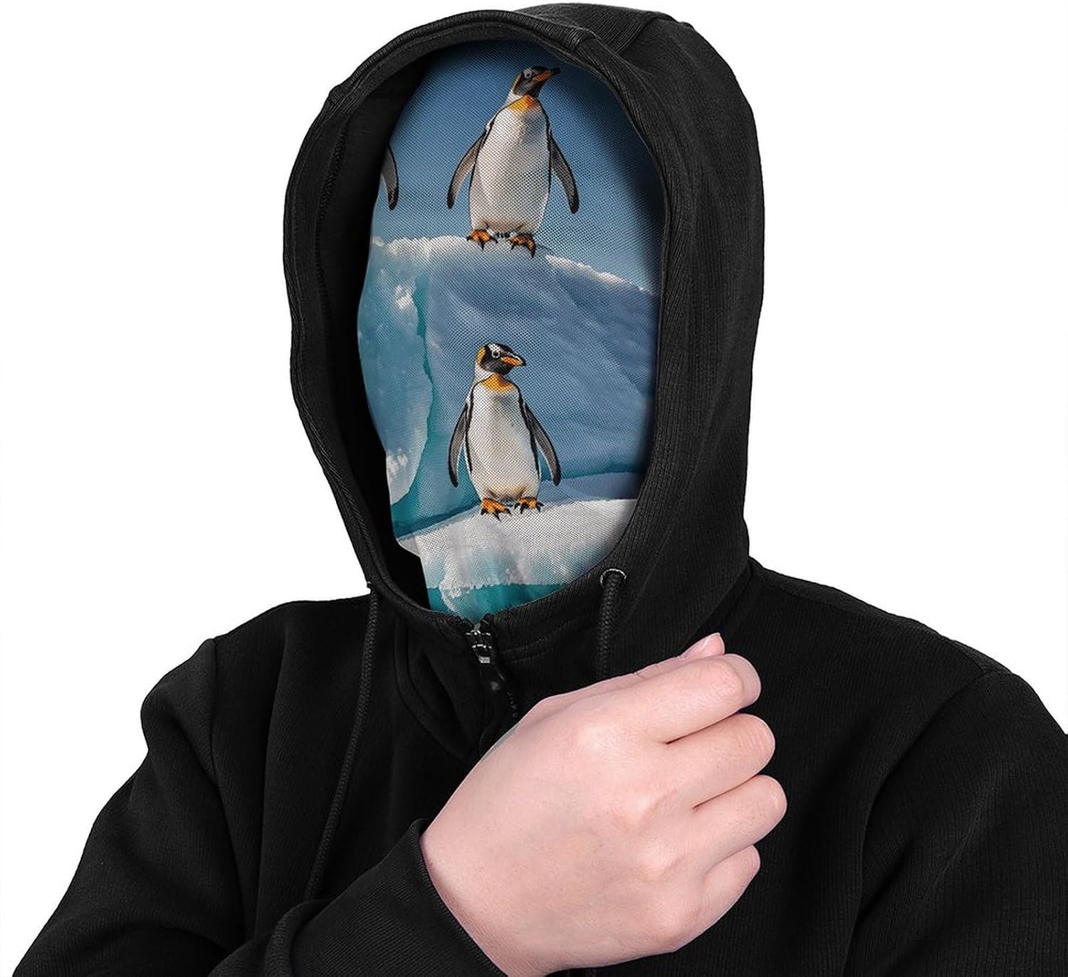 Penguins On The Iceberg Balaclava Ski Mask, Cooling Face Cover White image 4