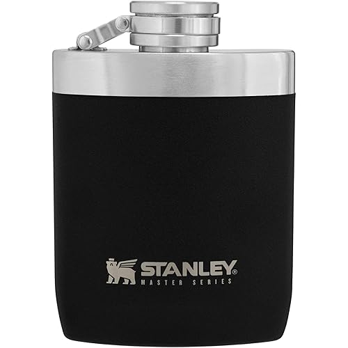 Stanley Master Unbreakable Flask 8oz with Never-Lose Cap, Wide Mouth Stainless Steel Hip Flask for Easy Filling & Pouring, Insulated BPA-Free Leak-Proof Flask