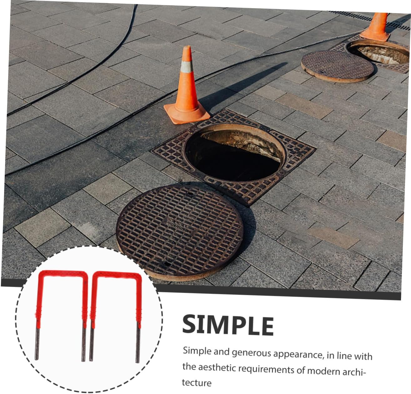 2pcs Plastic Carbon Steel Ladder Steps for Water Wells and Towers Versatile Ladder Stand with Sleek Design Safe Easy to Use Construction Consumable